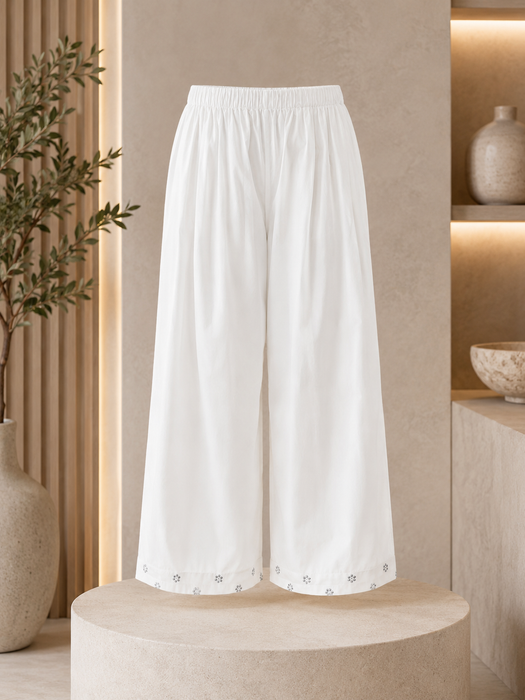 Casual White Farshi Shalwar
